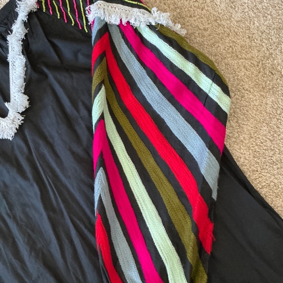 Anthropologie Chantik Beaded Embroidered Fringe Dress SIZE L - Picture 5 of 6